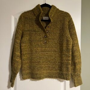 FRNCH Mustard Yellow Cowl Neck Sweater
